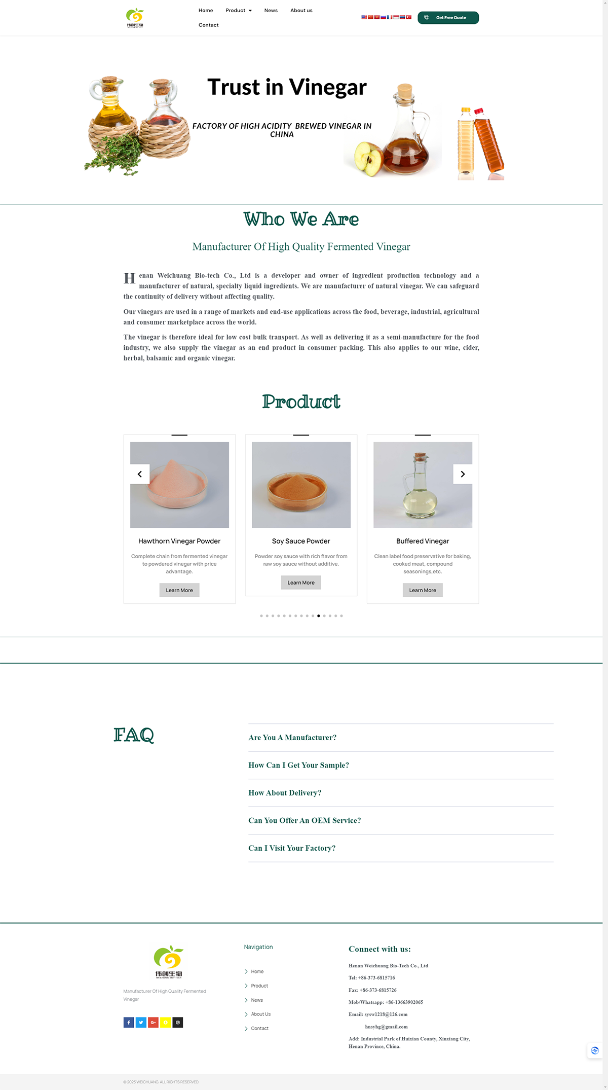 WEICHUANG BIO-TECH – Manufacturer of high acidity .png